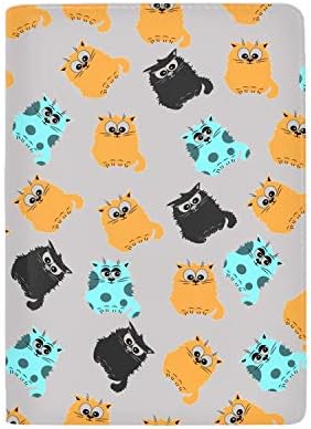 A Cute Cat Travel Wallet RFID Blocking Document Organizer Bag, Family Passport Holder