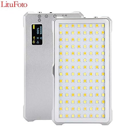 Qnotici F12 Mini LED Video Light Lamp Fill-in Light with Display Screen 3200-5600K Brightness 5%-100% CRI 96+ with Mount Adapter for Video Recording Professional Studio Commercial Photography
