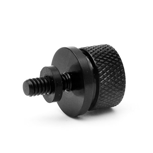 Radracing Motorcycle 1/4"-20 Thread Chrome Seat Bolt Screw fit for Harley Aluminium Billet Black (pack of 2)