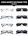 VEGOOS Polarized Clip on Sunglasses for Men Women Flip up Sunglasses Over Prescription Glasses with Case (L)