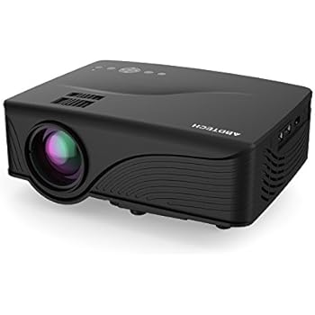 Abdtech Mini LED Multimedia Home Theater Projector with 1200 Luminous Efficiency - Max 120" Screen Optical Keystone USB/AV/SD/HDMI/VGA Interface – Ideal for Video Games, Movie Night, Family Pictures