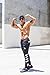 YoungLA Original Soccer Pants for Men and Women | Training Joggers Fitted Sweatpants | Tapered Workout Gym 201 Medium blk/wht