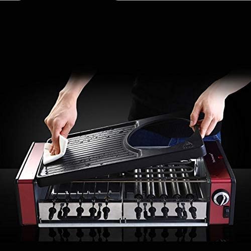 review UXZDX CUJUX Automatic Smokeless BBQ Electric Kebab Rotary Grill Stove Rotisserie Teppanyaki Barbecue Non Stick Frying Pan Skewer Griddle EU