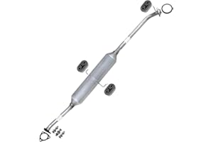 Exhaust Resonator Pipe Compatible for 2002-2004 Honda CRV 2.4L | Stainless Steel | Northeastern Exhaust | Free Gasket, Clamp, Hangers and Bolts & Nuts Included | Automotive Replacement Part