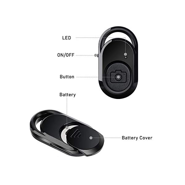 HITSLAM Bluetooth Fernbedienung, Kamera Auslöser mit Drahtlose Bluetooth Technologie, Kompatibel mit iPhone/Samsung/Huawei/BLU/Motorola (iOS und Android), Handgelenksarmband Einschließlich – Bild 6