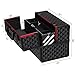 Yaheetech Profession Makeup Train Case - Travel Makeup Box Cosmetic Case Jewelry Organizer Box Portable Lockable Cosmetic Box Premium Beauty Cosmetic Storage Box with Adjustable Dividers