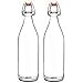 Set of 2-33.75 Oz Giara Glass Bottle with Stopper, Swing Top Bottles for Oil, Vinegar, Beverages, Beer, Water, Kombucha, Kefir, Soda, By California Home Goods