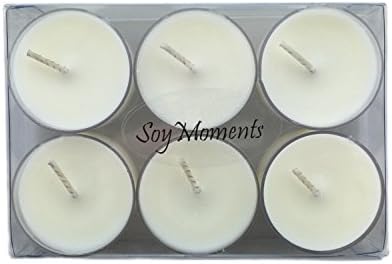 6-Pack White Tea and Berries Scented Soy Tealight Meditation Candles | 100% Soy Wax