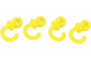 SPYMINNPOO 4Pcs Archery String Silencers, Monkey Tail Stabilizer Compound Bow String Shock Absorption Accessories (Yellow)