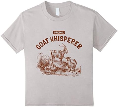 Kids Goat Whisperer T-Shirt. Goat Farming Tee 6 Silver