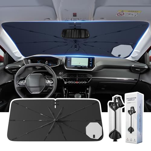 LANGBEAN [Enhanced] Sun Visor for Peugeot 208 E-208 2019-2026, Foldable Car Sun Shade Blocks UV Rays & Heat, Sun Protection Easy to Install & Fold