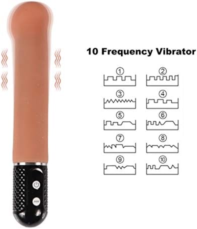 10 Ṽ'ǐb&rätǐńg Modes Ṙ`ěä&listǐc Stick with Strong Š`ûc&tiön C`û&p Huge Skin-Friendly Electric Automatic Ṽ'ǐbrätôr for Women Men(7.8inch)