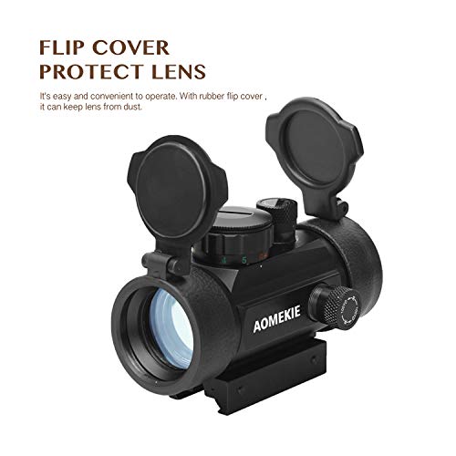 AOMEKIE Airsoft Red Dot Sight Scope Reflex Sight Rifle Scope 30mm Multi-Coated Lens with 22mm/11mm Weaver Picatinny Rail Mount for Hunting Shooting - Thumbnail 3
