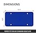 Rightcar Solutions Silicone License Plate Frame | The Original Premium Grade Silicone Car Plate Frame | Rust Proof, Rattle Proof, Weather Proof License Plate Holder (Blue)