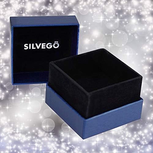 SILVEGO Anillo de Compromiso de Plata con Swarovski® Circonita: Amazon.es: Joyería