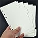 Chris-Wang 4Pack White/Black/Colored/Brown Tab Dividers Index Classified Lables Filler Project Sorter Pages for A5 6-Holes Ring Binders/Planner/Notebook