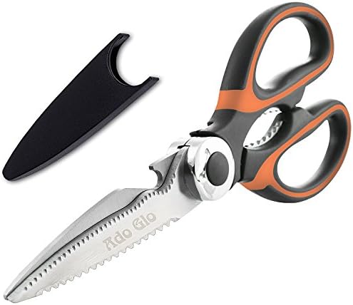 Heavy Duty Poultry Shears - Ado Glo Multi Purpose Shears and Premium Kitchen Scissors
