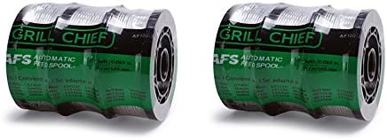 GrillChief 0.065" String Trimmers Replacement Autofeed Spool for BLACK+DECKER AF-100-3 Count (2 pack)