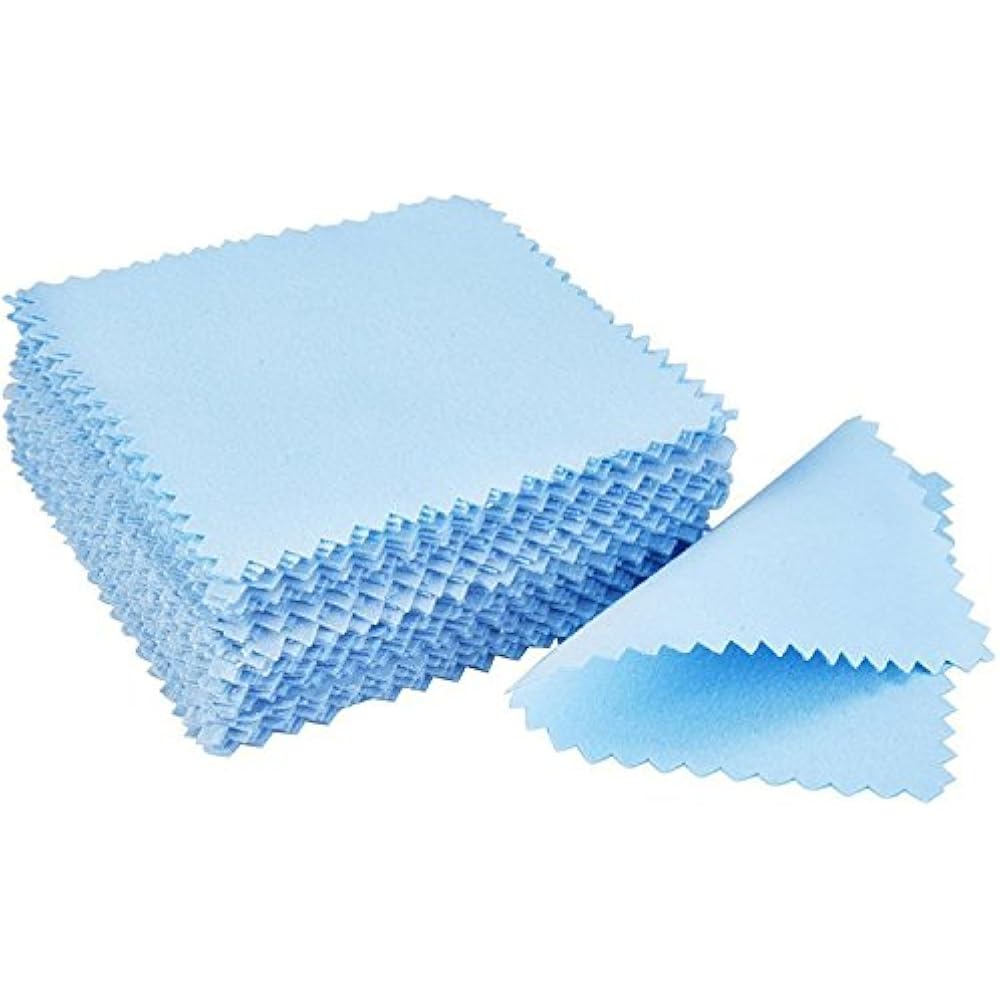 50 Pack Jewelry Cleaning Cloth Polishing Sterling Silver Gold Platinum