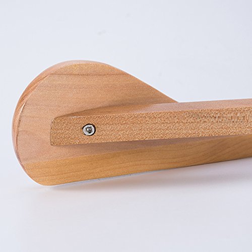 Etech Jacket Hangers Coat Hangers 6-Pack for Coats and Pants Wooden Clothes Hanger Solid Wood Suit Hangers with Non Slip Bar Walnut Finish Wooden Coat Hangers Clothes-rack (Natural Wood, 6)