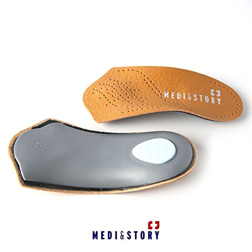 Plantar Fasciitis Orthotic Shoe Insoles Half Insole Arch Support for Men and Women by Medi&Story