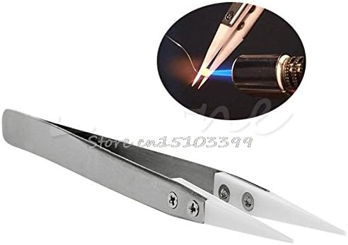 Heat Resistant Stainless Steel Ceramic Tweezers Pointed Tip For RDA RBA Coils #G205M# Best Quality