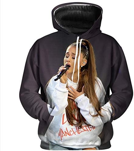 SwaiYinyin Children's Halloween Hoodiesinger Ariana Grande Women 3D Hooded European and American Students Spring and Autumn Hoodies Men's Women's Trend