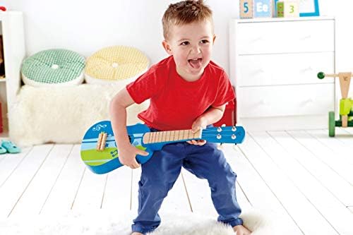 Hape Kid's Wooden Toy Ukulele in Blue 