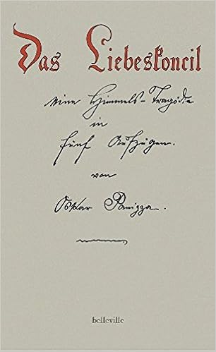Das Liebeskonzil Eine Himmels Tragodie In Funf Aufzugen Amazon De Peter D G Brown Oskar Panizza Bucher