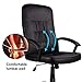 ORVEAY Office Ergonomic Office Chair Executive Bonded Leather Computer Chair, Black