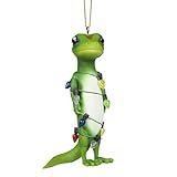 GEICO Gecko Tangled in Lights Christmas Holiday Ornament