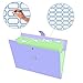 Expanding File Folder 5 Pockets A4 Letter Size Expandable File Folder (4packs) with Snap Closure Perfect for Shool and Office Document Organization