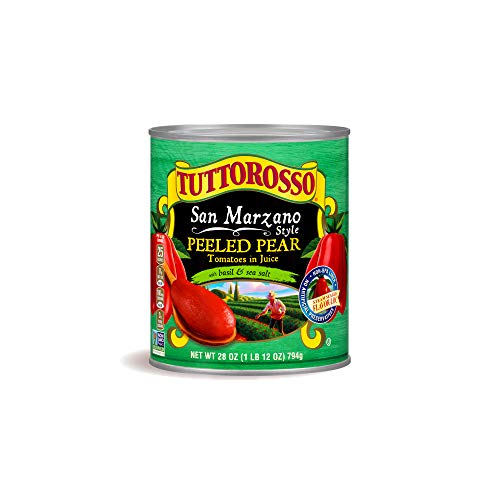 San Marzano Style Peeled Pear Tomatoes with Basil & Sea Salt, 28oz Cans