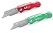 Set of 2 Vulcan Gear Utility Knives Box Cutter Set with 10 Extra Blades Included Red & Green