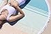 Sea Glass Green and Peach Luxury Thick Round Cabana Beach Towel - 5 Foot Diameter - Woven Jacquard for Soft, Fade Proof Beach & Pool Use - Sea Glass Sunrise
