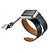 Balerion-New textured double tour watch band ,Genuine Leather Watch Band for iWatch Apple Watch Series 1 Series 2-38MM double tour Dark Blue