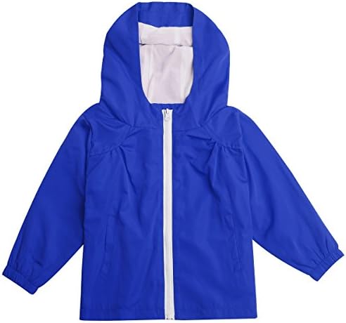 STIME Children's Boys Girls Waterproof Raincoat Jacket with Hooded