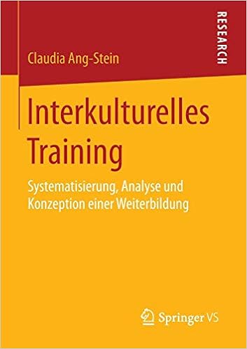 Interkulturelles Training Systematisierung Analyse Und Konzeption Einer Weiterbildung Amazon De Ang Stein Claudia Bucher