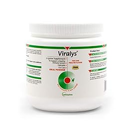 Vetoquinol Viralys L-Lysine Supplement for Cats – Cats & Kittens of All Ages – Immune Health – Sneezing, Runny Nose, Squinting, Watery Eyes – Flavored Lysine Powder