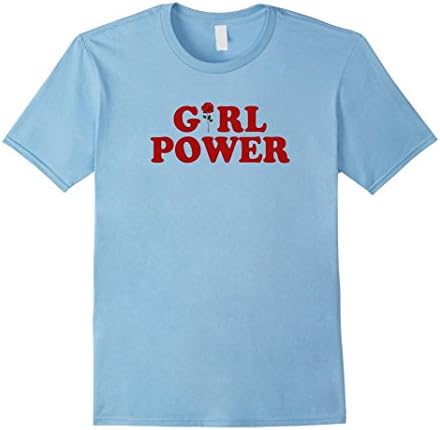 Men's Girl Power T Shirt Large Baby Blue