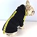 CT COUTUDI Yellow Stripe Black Pet Cat Dog Hoodies Clothes for Small Dogs Shirts Puppy Casual Pullover Outfits (L)