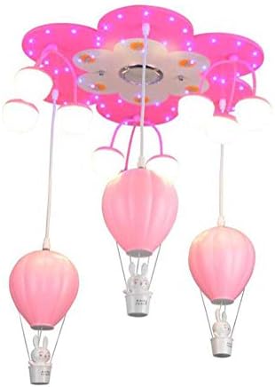 YEXIN Hot Air Balloon Children's Room Ceiling Lamp Led Girl Princess Bedroom Chandelier Creative Home Decoration Room Decoration Cartoon Lamp