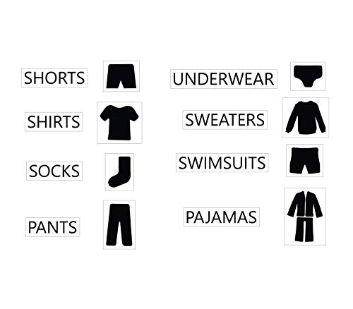 image for GRAPHECS Decal Labels Set for Boys Furniture Bedroom Organizing Drawer