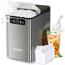 Aeitto Nugget Ice Maker 40Lbs/24H, Countertop Soft