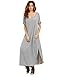 MakeMeChic Women's Casual Loose Pocket Long Dress Short Sleeve Split Maxi Dress