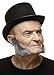 Mustaches Self Adhesive, Novelty, Realistic, L Shaped Fake Mutton Chops Sideburns, False Facial Hair, Costume Accessory for Adults, Salt and Pepper Color