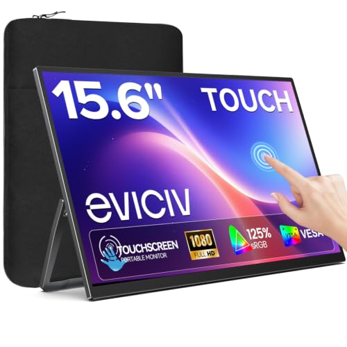 EVICIV Portable Monitor Touchscreen 15.6" 10-point