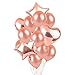 Simona Micah 40 Inch Rose Gold Love Balloons Kit Valentines Day Decorations and Gift for Him or Her Rose Gold Foil Heart Balloons Decorations