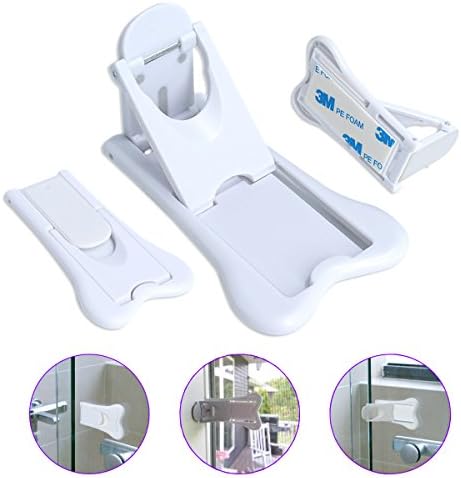 YYHappy Child Safety Sliding Door/Window Lock for Closet, Glass Doors (Set of 4, Style B)