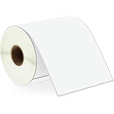 BETCKEY - 4" x 5" (102 mm x 127 mm) Large Shipping & Multipurpose Labels Compatible with Zebra & Rollo Label Printer,Premium Adhesive & Perforated [1 Rolls, 350 Labels]